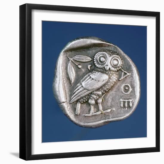 Athenian Tetradrachma Depicting the Owl of Athens-Greek-Framed Giclee Print