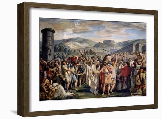 Athenians Abandoning Athens on Word of Themistocles, Athens, 1796-1798-Luigi Ademollo-Framed Giclee Print