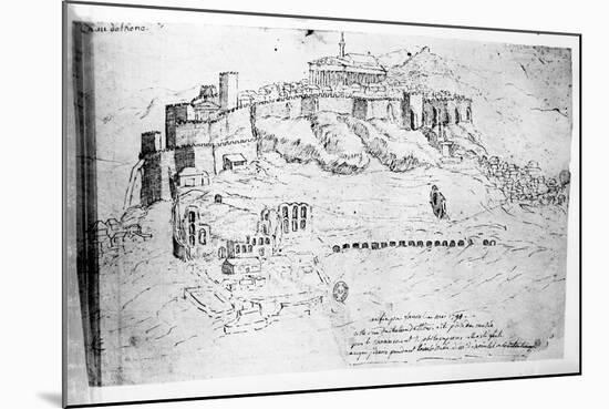 Athens, 1791 (Pen and Ink Drawing)-French-Mounted Giclee Print
