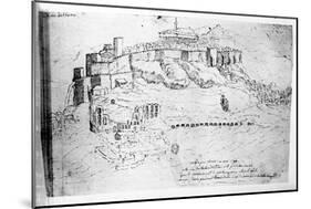 Athens, 1791 (Pen and Ink Drawing)-French-Mounted Giclee Print