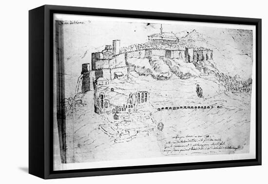 Athens, 1791 (Pen and Ink Drawing)-French-Framed Stretched Canvas