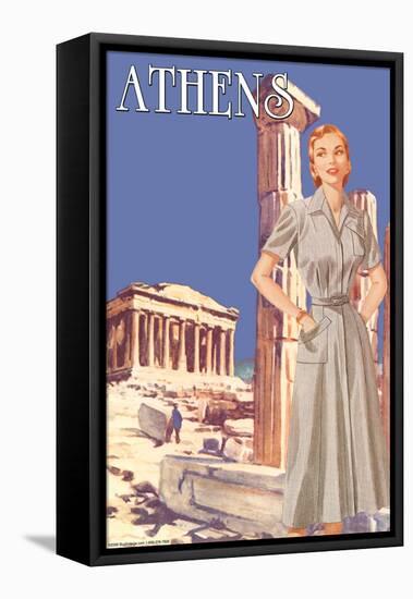 Athens 50's Fashion Tour I-null-Framed Stretched Canvas