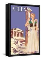 Athens 50's Fashion Tour II-null-Framed Stretched Canvas