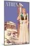 Athens 50's Fashion Tour II-null-Mounted Art Print