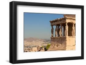 Athens, Attica, Greece. Porch of the Caryatids on the south end of the Erechtheion on the Acropo...-null-Framed Photographic Print