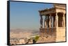 Athens, Attica, Greece. Porch of the Caryatids on the south end of the Erechtheion on the Acropo...-null-Framed Stretched Canvas