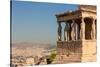 Athens, Attica, Greece. Porch of the Caryatids on the south end of the Erechtheion on the Acropo...-null-Stretched Canvas