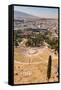 Athens, Attica, Greece. Theatre of Dionysos, seen from the Acropolis. The theatre is considered...-null-Framed Stretched Canvas