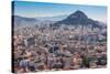 Athens, Attica, Greece. View over Athens from the Acropolis to 277 meter high Mount Lycabettus...-null-Stretched Canvas