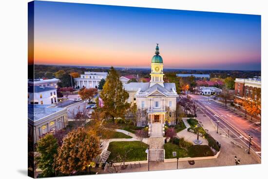 Athens, Georgia, USA Downtown at Sunset.-SeanPavonePhoto-Stretched Canvas