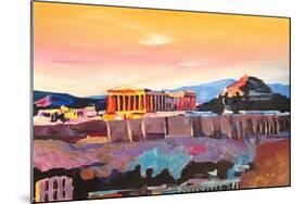 Athens Greece Acropolis At Sunset-Markus Bleichner-Mounted Art Print