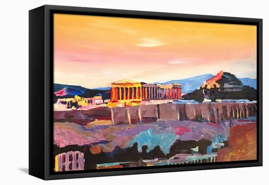 Athens Greece Acropolis At Sunset-Markus Bleichner-Framed Stretched Canvas