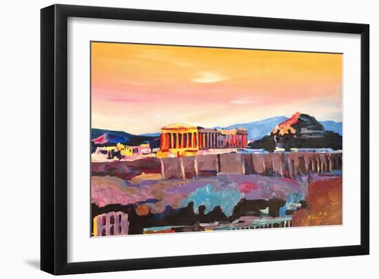 Athens Greece Acropolis At Sunset-Markus Bleichner-Framed Art Print