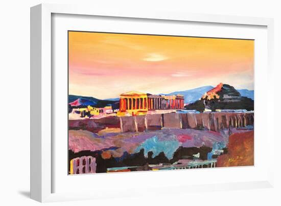 Athens Greece Acropolis At Sunset-Markus Bleichner-Framed Art Print
