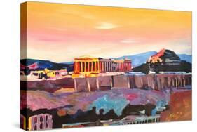 Athens Greece Acropolis At Sunset-Markus Bleichner-Stretched Canvas