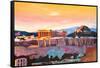 Athens Greece Acropolis At Sunset-Markus Bleichner-Framed Stretched Canvas