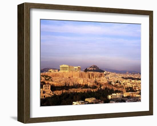Athens, Greece, View of the City with Acropolis-Bill Bachmann-Framed Premium Photographic Print