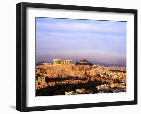 Athens, Greece, View of the City with Acropolis-Bill Bachmann-Framed Premium Photographic Print