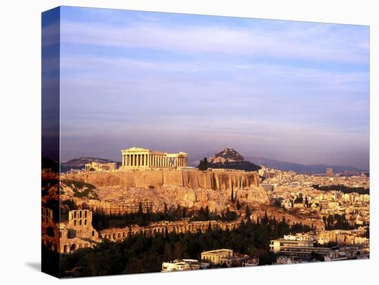 Athens, Greece, View of the City with Acropolis-Bill Bachmann-Stretched Canvas