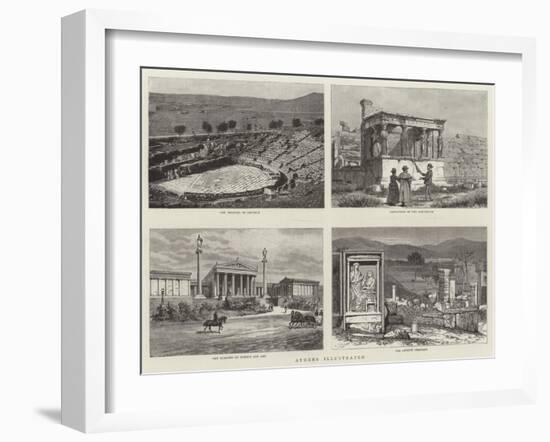 Athens Illustrated-null-Framed Giclee Print