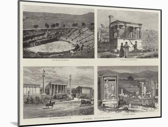 Athens Illustrated-null-Mounted Giclee Print