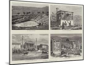 Athens Illustrated-null-Mounted Giclee Print