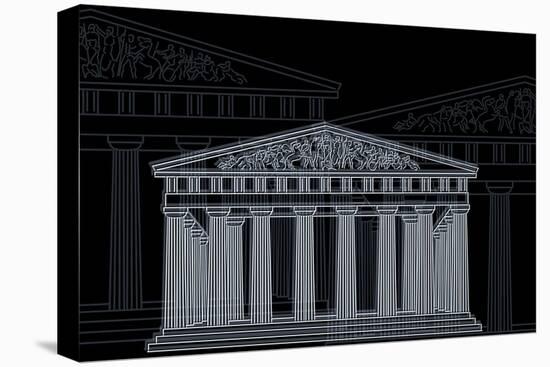 Athens Night-Cristian Mielu-Stretched Canvas