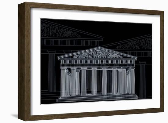 Athens Night-Cristian Mielu-Framed Art Print