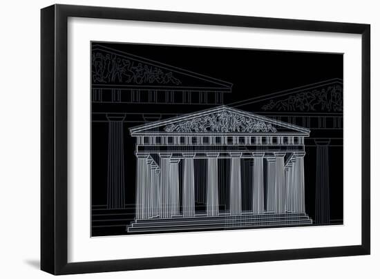 Athens Night-Cristian Mielu-Framed Art Print