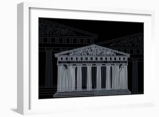 Athens Night-Cristian Mielu-Framed Art Print