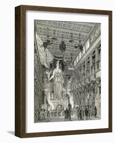 Athens. Reconstruction of the Parthenon. Cella Where the Statue of the Goddess Parthenos Was Locate-Tarker-Framed Giclee Print