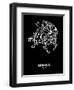 Athens Street Map Black-NaxArt-Framed Art Print