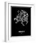 Athens Street Map Black-NaxArt-Framed Art Print