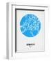 Athens Street Map Blue-NaxArt-Framed Art Print