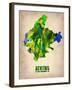 Athens Watercolor Poster-NaxArt-Framed Art Print