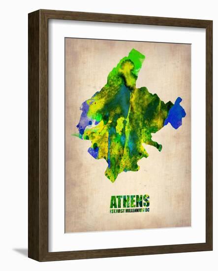 Athens Watercolor Poster-NaxArt-Framed Art Print