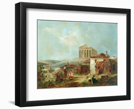 Athens With The Acropolis, 1839-William James Muller-Framed Premium Giclee Print