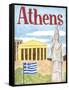 Athens-Megan Meagher-Framed Stretched Canvas