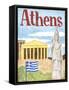 Athens-Megan Meagher-Framed Stretched Canvas