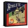 Athlete Brand - Claremont, California - Citrus Crate Label-Lantern Press-Framed Stretched Canvas