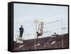 Athlete Clearing the Pole Vault at Summer Olympics-John Dominis-Framed Stretched Canvas