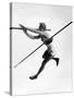 Athlete Doing a Dramatic Pole Vault in Preparation For the 1936 Olympics-null-Stretched Canvas