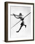 Athlete Doing a Dramatic Pole Vault in Preparation For the 1936 Olympics-null-Framed Photographic Print