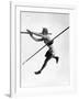 Athlete Doing a Dramatic Pole Vault in Preparation For the 1936 Olympics-null-Framed Photographic Print