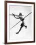 Athlete Doing a Dramatic Pole Vault in Preparation For the 1936 Olympics-null-Framed Photographic Print