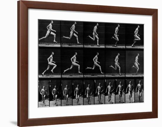 Athlete Running, 1897-Eadweard Muybridge-Framed Giclee Print