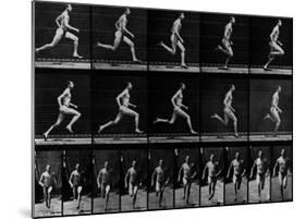 Athlete Running, 1897-Eadweard Muybridge-Mounted Giclee Print