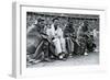 Athletes Frank Wykoff, Paul Hanni, Ralph Metcalfe and Jesse Owens, Berlin Olympics, 1936-null-Framed Giclee Print