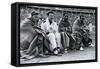 Athletes Frank Wykoff, Paul Hanni, Ralph Metcalfe and Jesse Owens, Berlin Olympics, 1936-null-Framed Stretched Canvas