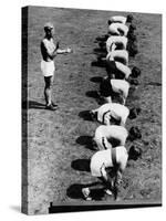 Athletes in Starting Position For a Race-null-Stretched Canvas